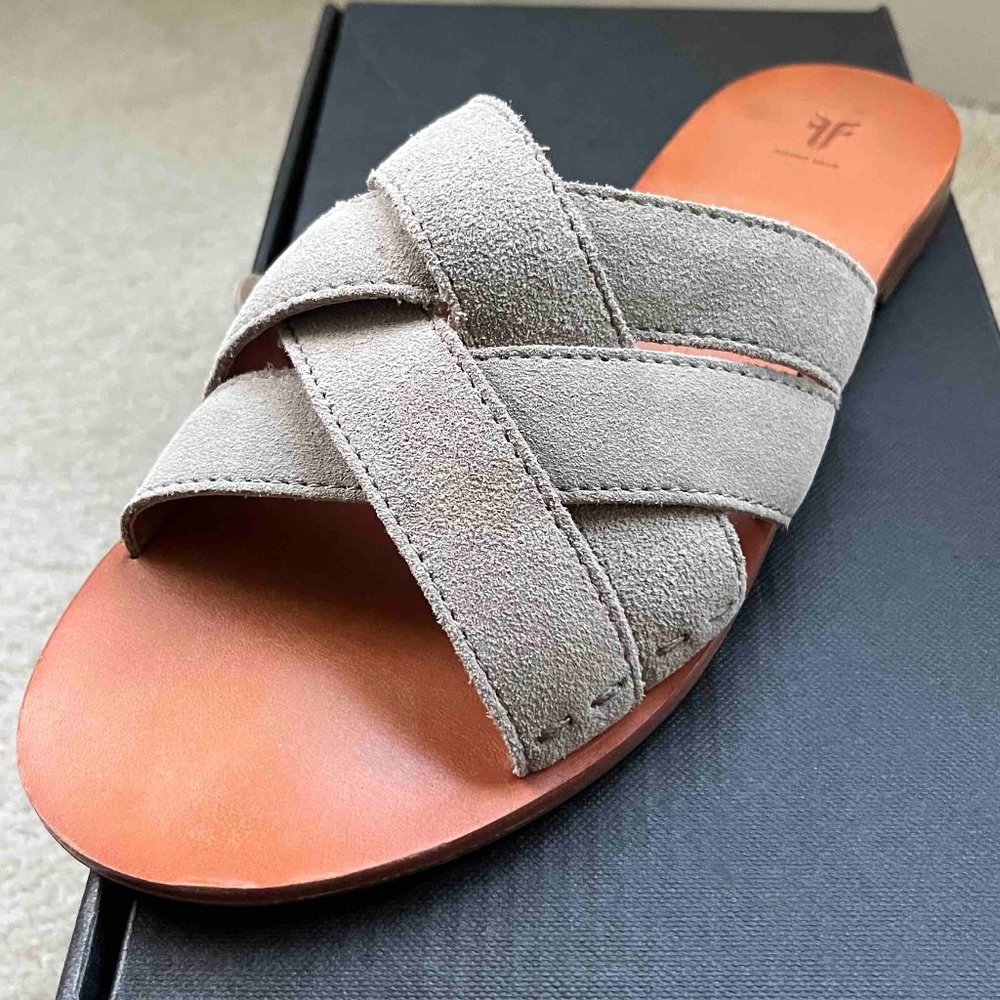 Suede, slip-on, flat sandals (Frye)